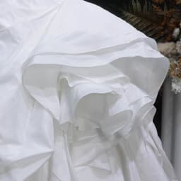Sharon Said Luxury Satin Ball Gown Wedding Dress Draped Bodice Ruffled Layered Skirt Sweep Train Modern Bridal Gown SW628 Custom
