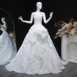 Sharon Said Luxury Satin Ball Gown Wedding Dress Draped Bodice Ruffled Layered Skirt Sweep Train Modern Bridal Gown SW628 Custom