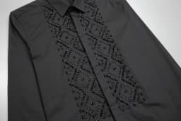 Luxury Handmade Beaded Men's Shirt Long Sleeve Slim Casual Business Dress Shirts Social Party Banquet Stage Star Men Clothing