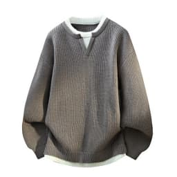 Legible Autumn and Winter Casual Sweaters Men Round Neck Collar Knitted Pullovers Male Loose Sweater Man