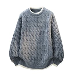Legible Autumn and Winter Casual Sweaters Men Round Neck Collar Knitted Pullovers Male Loose Sweater Man