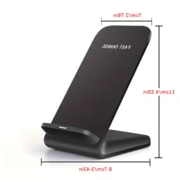 Fast Wireless Charging Stand Compatible with Samsung S24/S23/S22/S21 Ultra, iPhone 17‑12 Pro Max & Xiaomi Smartphones