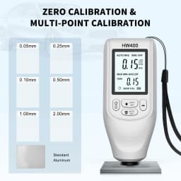 HW400 Automobile Thickness Gauge High-Precision Car Paint Thickness Tester Paint Tool 1um /0-2000 FE/NFE Coating Measurement