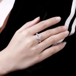 Popular Brands 925 Sterling Silver Crystal Flower Moissanite Diamond Rings for Women Fashion Wedding Party Gifts Jewelry