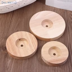 【NN71】10CM 12CM 15CM Wood Table Lamp Base Round Solid Wood Display Lamp Base Light Parts Stand For DIY Table Lamp Bases