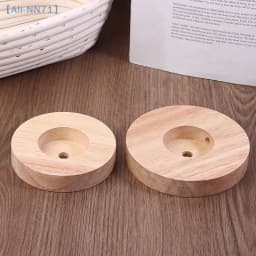 【NN71】10CM 12CM 15CM Wood Table Lamp Base Round Solid Wood Display Lamp Base Light Parts Stand For DIY Table Lamp Bases
