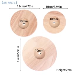 【NN71】10CM 12CM 15CM Wood Table Lamp Base Round Solid Wood Display Lamp Base Light Parts Stand For DIY Table Lamp Bases