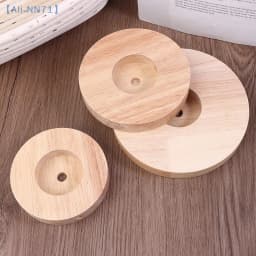 【NN71】10CM 12CM 15CM Wood Table Lamp Base Round Solid Wood Display Lamp Base Light Parts Stand For DIY Table Lamp Bases