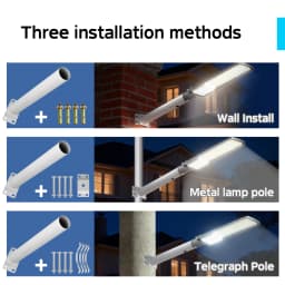 Swiatla LED Street Light AC85-265V, IP67 Waterproof Hardwired Commercial Security Floodlight, 50W 100W 150W 200W Super Bright 6500K Daylight Roadway Lamp for Parking Lot, Garden, Yard, Pole & Wall Mount