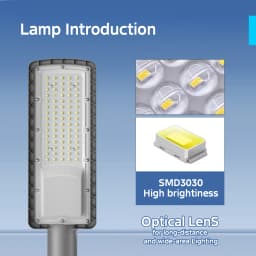 Swiatla LED Street Light AC85-265V, IP67 Waterproof Hardwired Commercial Security Floodlight, 50W 100W 150W 200W Super Bright 6500K Daylight Roadway Lamp for Parking Lot, Garden, Yard, Pole & Wall Mount