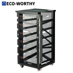 ECO-WORTHY RACK6 V2, 6-Layer Server Rack with 600A Busbar, Compatible with All ECO-WORTHY Rack Battery Versions