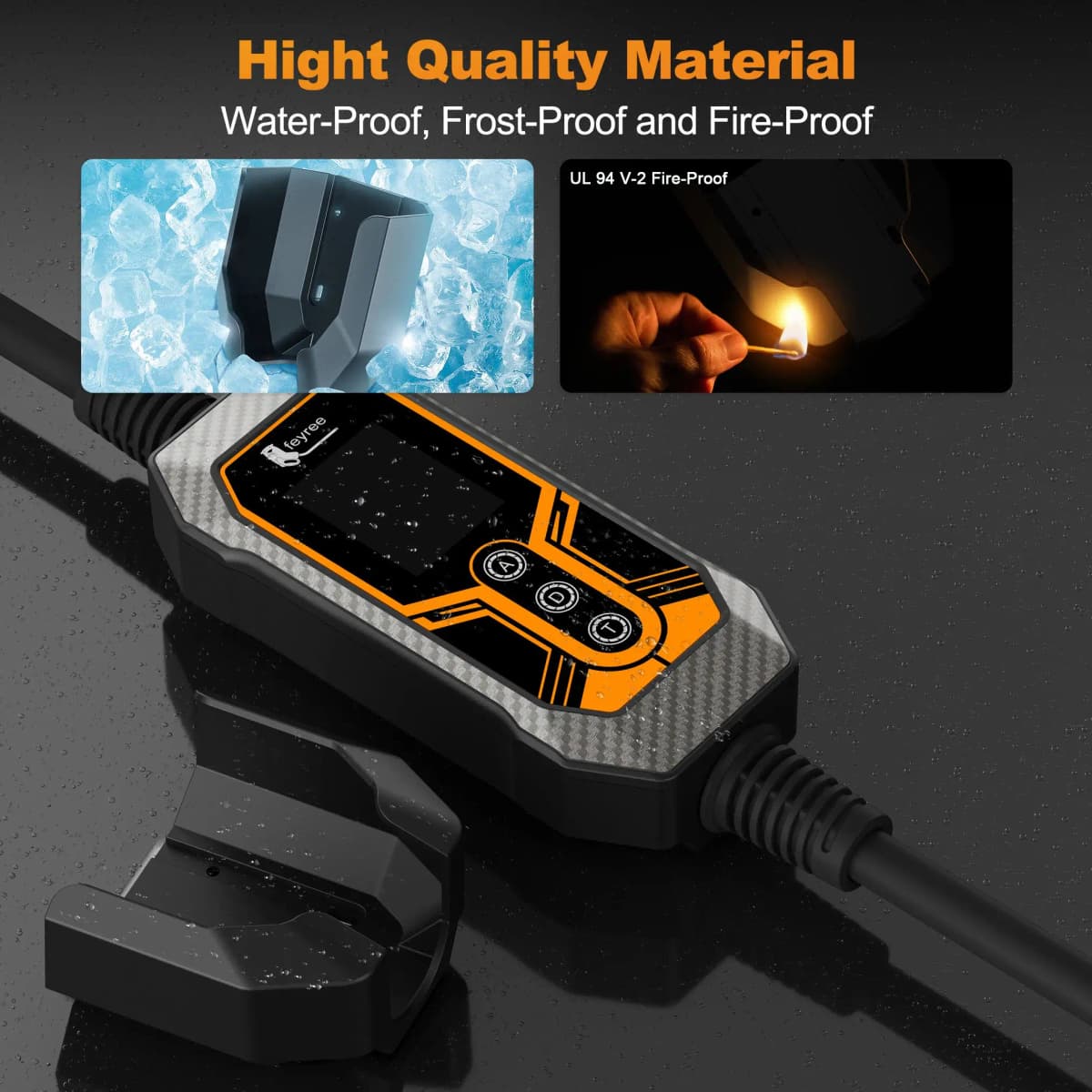 Feyree Fixed Wall Mount for Portable EV Charger Holder High Strength Hook Easy Install EV Charger 7KW 11KW EVSE