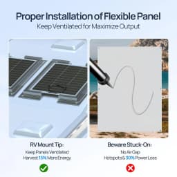ECO-WORTHY 130 Watt 12BB Flexible Solar Panels,23.5% High-Efficiency Waterproof Monocrystalline Lightweight Solar Panel for RV