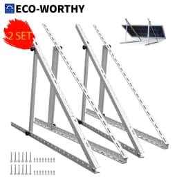 ECO-WORTHY Upgraded 45in Solar Panel Mount Brackets, with Foldable Tilt Legs, Suitable for 2pcs 100W/1pcs 200W 300W 400W