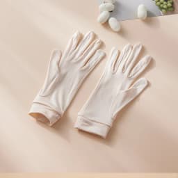 Birdtree, Women 100%Real Silk Knitted Gloves, Women's Sunproof Sleeping Glove, 2025 Fashion Casual Anti-sunburn Glove A48565QM