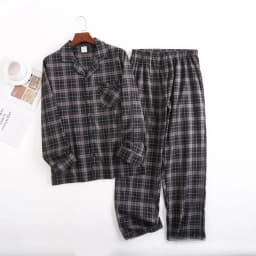 Men's Home Suits Long-sleeved Trousers Suits for Autumn and Winter Pijamas for Men Flannel Plaid Design Pajamas for Men