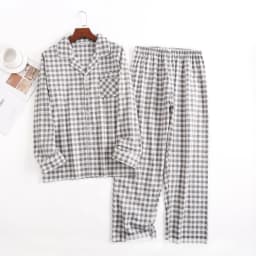 Men's Home Suits Long-sleeved Trousers Suits for Autumn and Winter Pijamas for Men Flannel Plaid Design Pajamas for Men