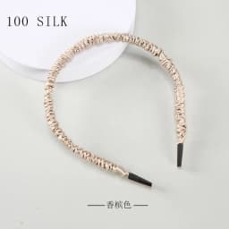 Birdtree, 16MM 100%Pure Real Silk Hair Hoop Band Headbands, For Women Girl Elastic Luxury Hair Accessories, New 2026 A36635QC