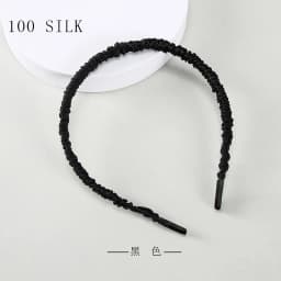 Birdtree, 16MM 100%Pure Real Silk Hair Hoop Band Headbands, For Women Girl Elastic Luxury Hair Accessories, New 2026 A36635QC