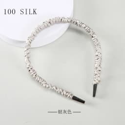 Birdtree, 16MM 100%Pure Real Silk Hair Hoop Band Headbands, For Women Girl Elastic Luxury Hair Accessories, New 2026 A36635QC