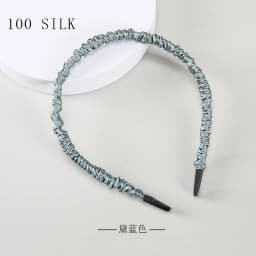 Birdtree, 16MM 100%Pure Real Silk Hair Hoop Band Headbands, For Women Girl Elastic Luxury Hair Accessories, New 2026 A36635QC
