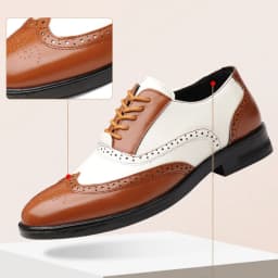 Luxury Men Brogue Shoes High Quality Lace-Up Dress Shoes for Men All Match Oxford Shoe Fashion Point Toe Men Party Wedding Shoes