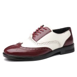 Luxury Men Brogue Shoes High Quality Lace-Up Dress Shoes for Men All Match Oxford Shoe Fashion Point Toe Men Party Wedding Shoes
