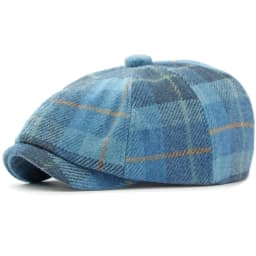 HT4438 Berets Men Women Autumn Winter Octagonal Flat Cap Retro Artist Painter Beret Hat for Men Male Female Plaid Wool Beret Cap