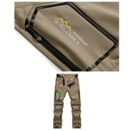 TRVLWEGO Mens Hiking Convertible Pants Waterproof Lightweight Quick Dry Zip Off Fishing Travel Safari Outdoor Cargo Work Trouser