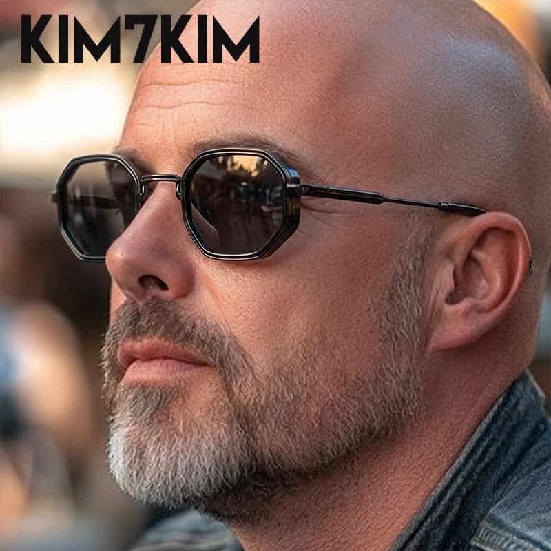 Steampunk Vintage Polygon Sunglasses Men 2026 Luxury Designer Geometric Metal Frame Retro Sun Glasses Gradient Trendy Eyewear