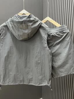 Casual Hooded Sleeveless Suit Men's Summer Workwear Thin Loose Fashion Couple Sleeveless Waistcoat Shorts Two-Piece Set