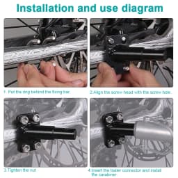 Bike Trailer Attachment Coupler Bicycle Trailer Hitch Bike Cargo Trailer Coupler for Childrens Trailers and Most Bicycles