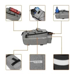 7L Bicycle Carrier Bag Bike Rear Basket Waterproof Pannier Trunk Bags Back Rack Rear Seat Bag Cycling Luggage Shoulder Handbag