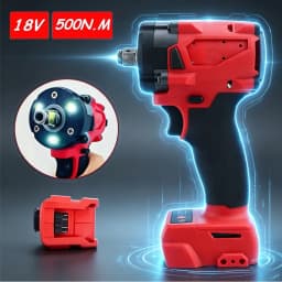 1/2\" Repair Brushless Electric Impac Wrench 4 Gears Impact Wrench 500N.m Cordless Electric Screwdriver Driver Power Tools for Milwaukee 18V Battery Pin