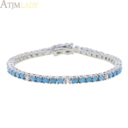 2025 New Fashion Gold Color Colorful Rainbow Bracelet 5A Cubic Zirconia CZ Enamel Geometric Tennis Chain Bangle Women Jewelry