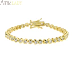 2025 New Fashion Gold Color Colorful Rainbow Bracelet 5A Cubic Zirconia CZ Enamel Geometric Tennis Chain Bangle Women Jewelry