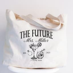Personalized Future Mrs Tote Bag Custom Mrs Bag Engagement Bride Canvas Bag Bride To Be Bridesmaid Engagement Party Supplies