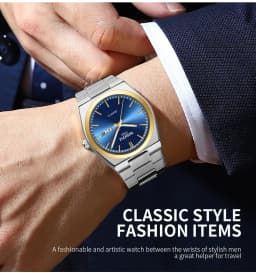 NIBOSI Luxury Mens Watches Date Week Display Luminous Waterproof Quartz Watch Simple Stainless Steel Male Relogio Masculino