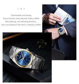 NIBOSI Luxury Mens Watches Date Week Display Luminous Waterproof Quartz Watch Simple Stainless Steel Male Relogio Masculino