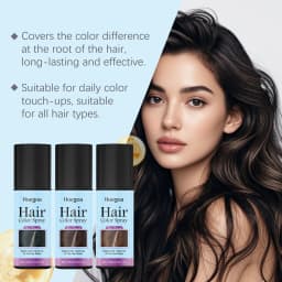 Hair Color Spray Temporary White Hair Dye Washable Non-sticky for Halloween Cosplay Party Costume Makeup Brown Hair Dye Spray