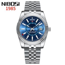 NIBOSI Brand Luxury Man Watch Stainless Steel Casual Quartz Wristwatches Waterproof Watch For Men Luminous Men's Watches Clock