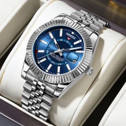 NIBOSI Brand Luxury Man Watch Stainless Steel Casual Quartz Wristwatches Waterproof Watch For Men Luminous Men's Watches Clock