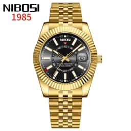 NIBOSI Brand Luxury Man Watch Stainless Steel Casual Quartz Wristwatches Waterproof Watch For Men Luminous Men's Watches Clock