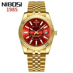 NIBOSI Brand Luxury Man Watch Stainless Steel Casual Quartz Wristwatches Waterproof Watch For Men Luminous Men's Watches Clock