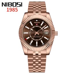 NIBOSI Brand Luxury Man Watch Stainless Steel Casual Quartz Wristwatches Waterproof Watch For Men Luminous Men's Watches Clock