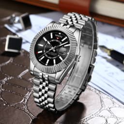 NIBOSI Brand Luxury Man Watch Stainless Steel Casual Quartz Wristwatches Waterproof Watch For Men Luminous Men's Watches Clock