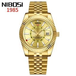 NIBOSI Brand Luxury Man Watch Stainless Steel Casual Quartz Wristwatches Waterproof Watch For Men Luminous Men's Watches Clock