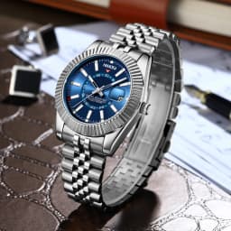 NIBOSI Brand Luxury Man Watch Stainless Steel Casual Quartz Wristwatches Waterproof Watch For Men Luminous Men's Watches Clock