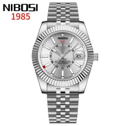 NIBOSI Brand Luxury Man Watch Stainless Steel Casual Quartz Wristwatches Waterproof Watch For Men Luminous Men's Watches Clock