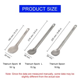Widesea Camping Titanium Spork Spoon Outdoor Lightweight Fork Tableware Portable Picnic Hiking Travelling Ultralight Dinnerware